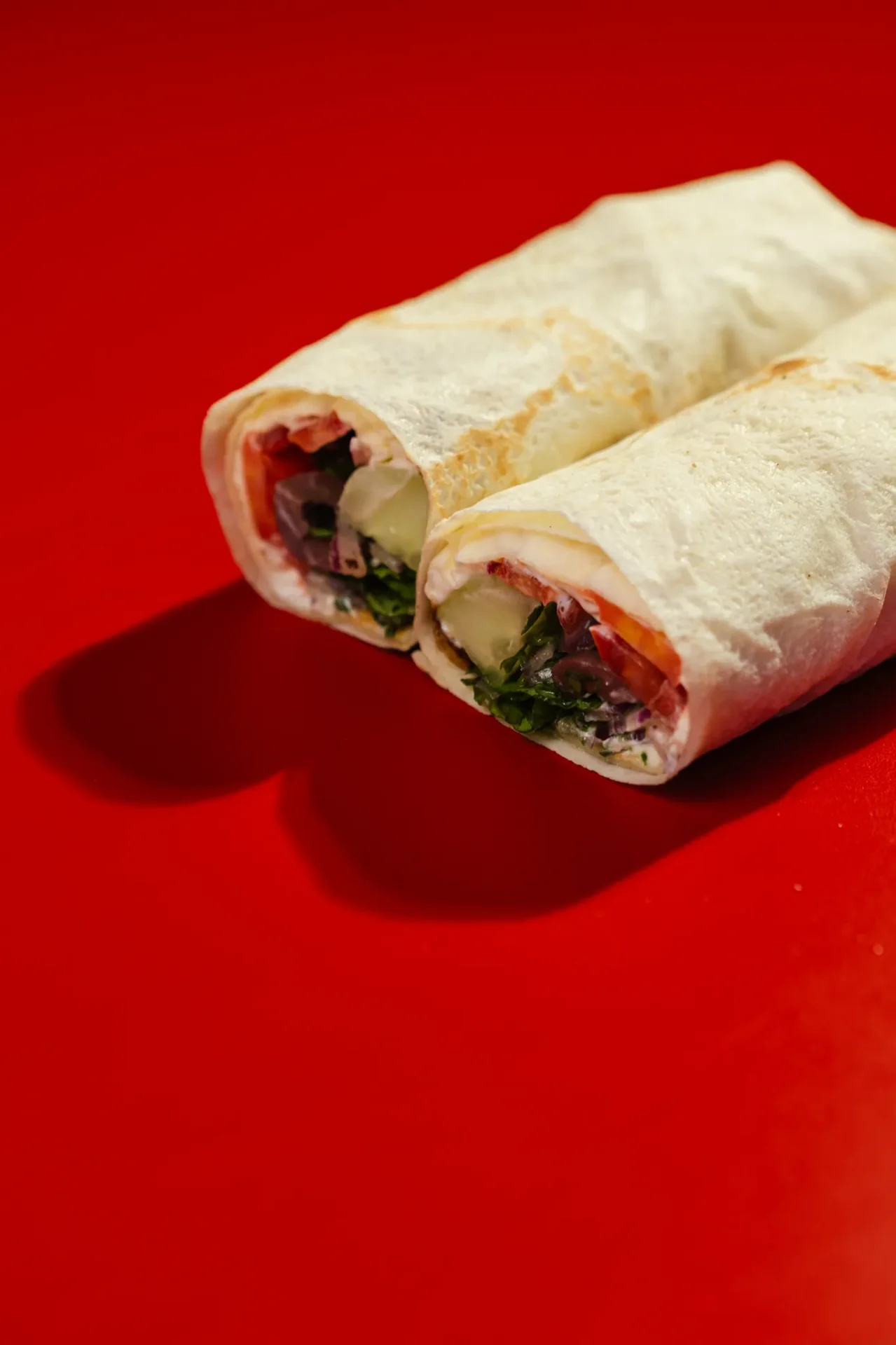 Shawarma de Falafel crocante sendo preparado